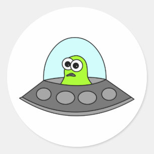 Sticker Rond Alien