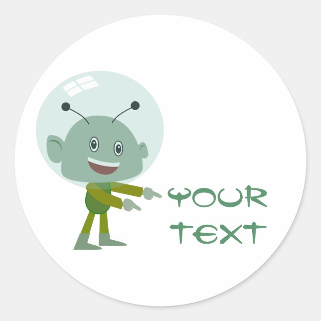 Sticker Rond Alien (Devant)