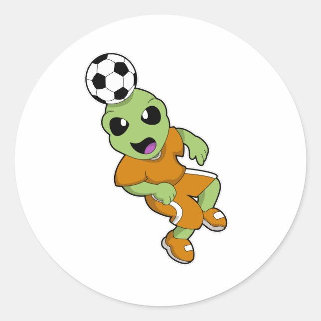Sticker Rond Alien à Soccer Sports (Devant)