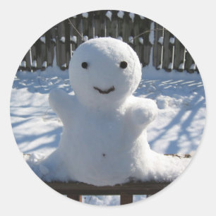 Sticker Rond Alien de neige