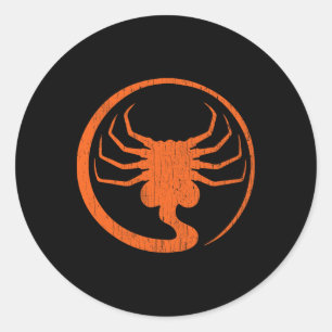 Sticker Rond Alien effrayant de Halloween Facebook Horror Citr