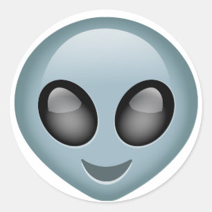 Sticker Rond Alien extraterrestre Emoji