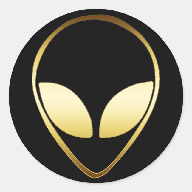 STICKER ROND ALIEN HEAD (Devant)