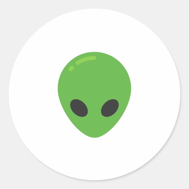 Sticker Rond aliens émoji (Devant)