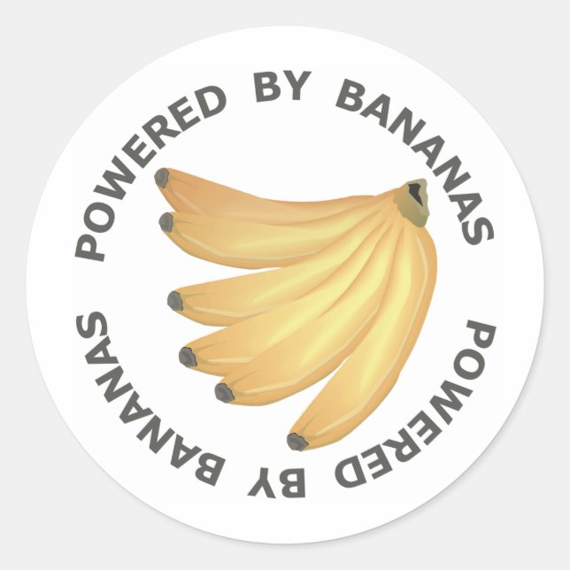 Sticker Rond Alimenté Par Des Bananes (Devant)