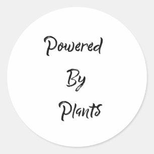 Sticker Rond Alimenté Par Des Plantes
