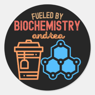 Sticker Rond Alimenté par la biochimie et le thé
