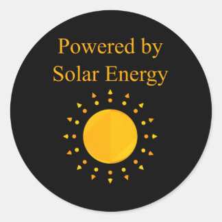 Sticker Rond Alimenté Par L'Énergie Solaire