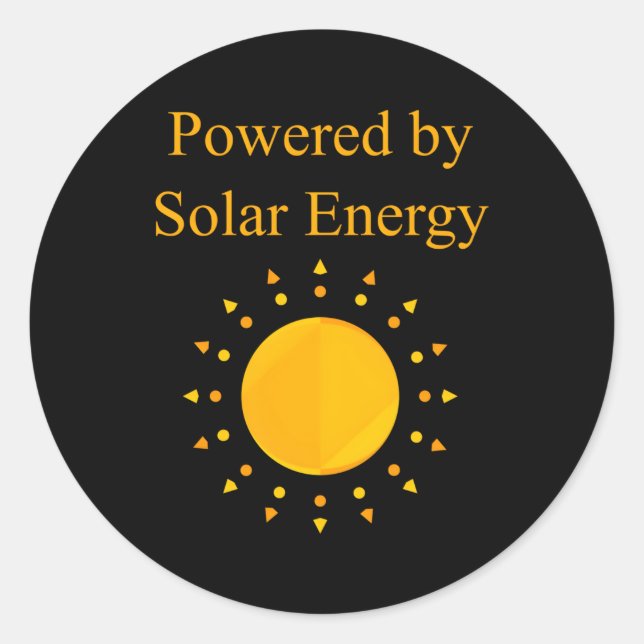Sticker Rond Alimenté Par L'Énergie Solaire (Devant)