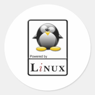 Sticker Rond Alimenté par Linux