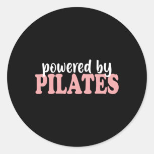 Sticker Rond Alimenté Par Pilates Pour La Classe Pilates