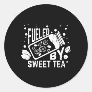 Sticker Rond Alimenté Par Thé Sucré I Southern Sc