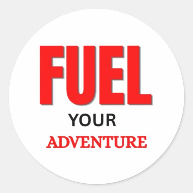 Sticker Rond Alimentez Votre Aventure – Typographie de Moto Ext (Devant)