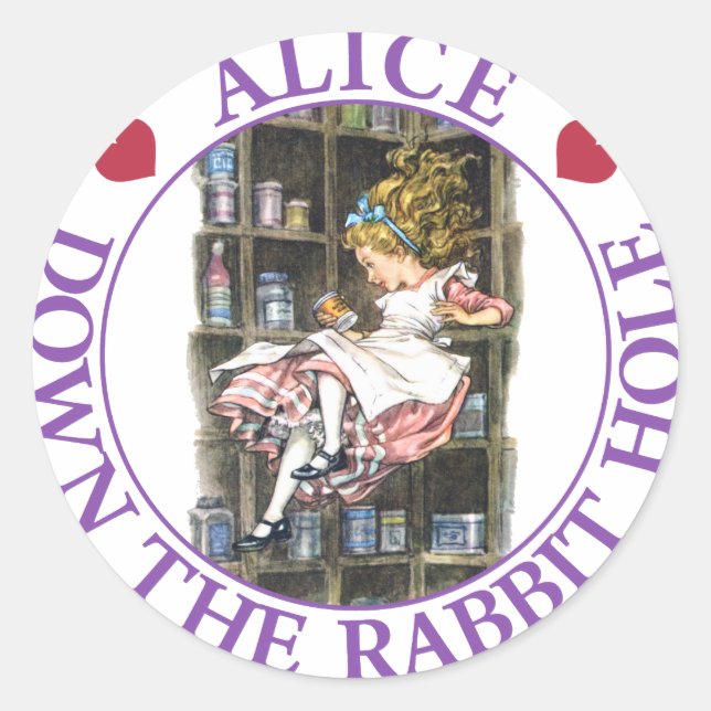 STICKER ROND ALIQUEZ LE TROU DE RABBBIT (Devant)