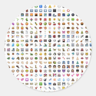 Sticker Rond All iPhone / iOS emojis