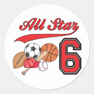 Sticker Rond All Star Sports 6e anniversaire