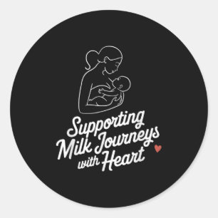 Sticker Rond Allaitement de la mère soutien Citation Lactation 