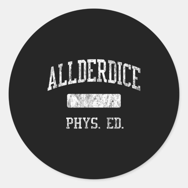 Sticker Rond Allderdice High School Hs Ttsburgh Pa Phys Ed  (Devant)