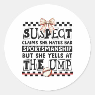 Sticker Rond Allégations suspectes qu'elle déteste par l'esprit