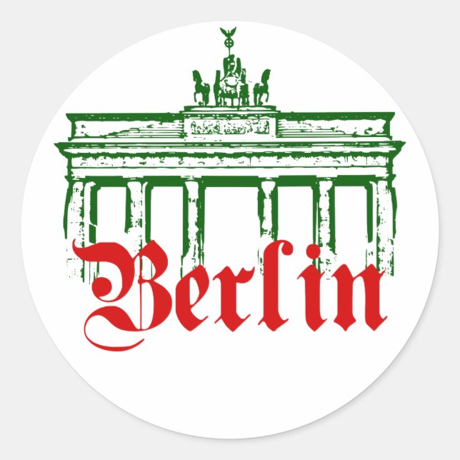 Sticker Rond Allemagne de Berlin (Devant)