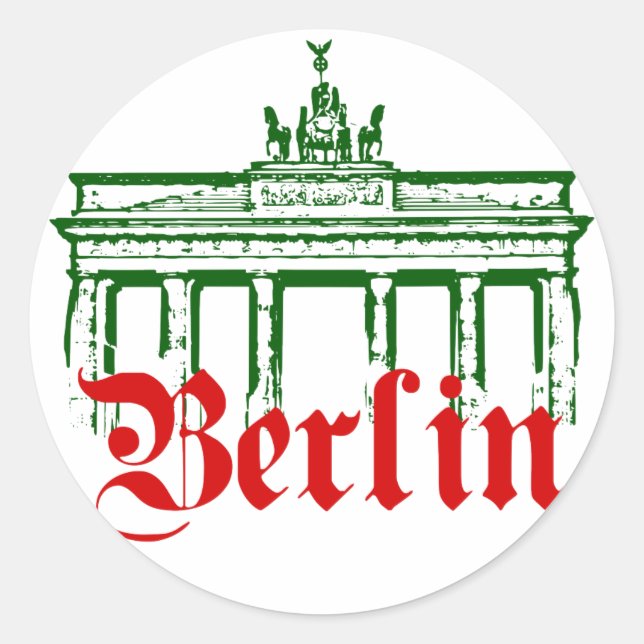 Sticker Rond Allemagne de Berlin (Devant)