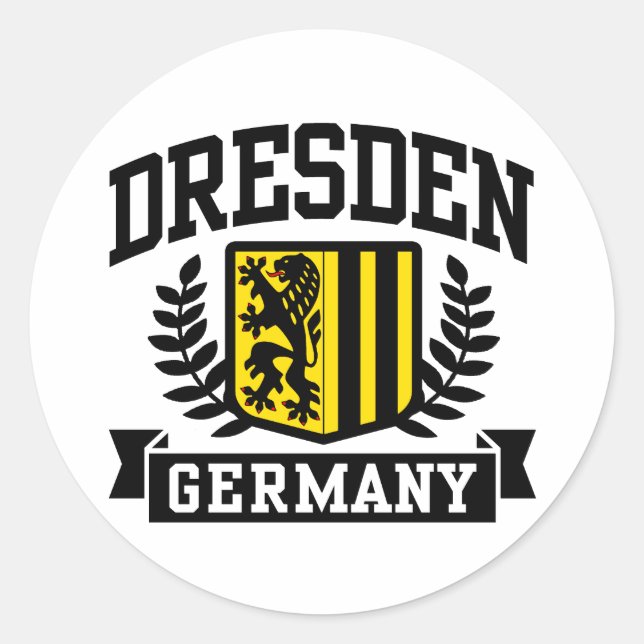Sticker Rond Allemagne de Dresde (Devant)