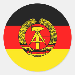 Sticker Rond Allemagne de l'Est, drapeau