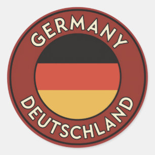 Sticker Rond Allemagne, deutschland