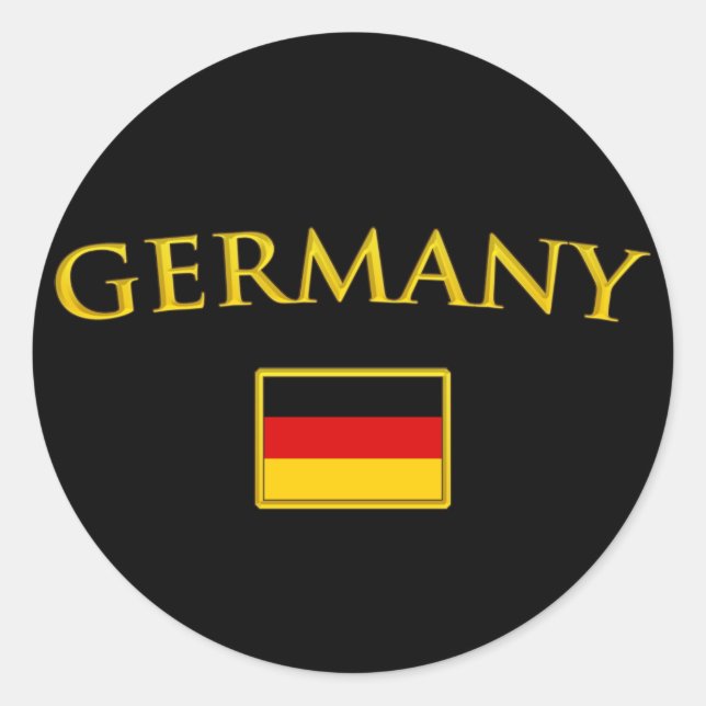 Sticker Rond Allemagne d'or (Devant)