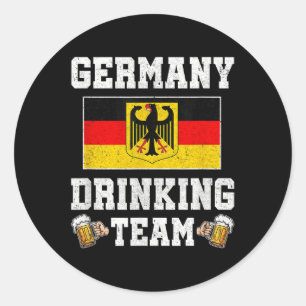Sticker Rond Allemagne Équipe Boire Allemagne Festivals de la b