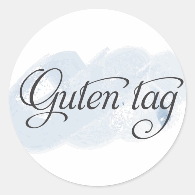 Sticker Rond Allemand - Balise Guten (Devant)