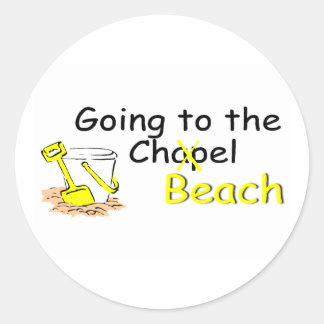 Sticker Rond Aller À La Plage (Pail)