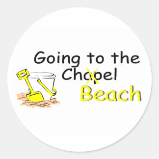 Sticker Rond Aller À La Plage (Pail)