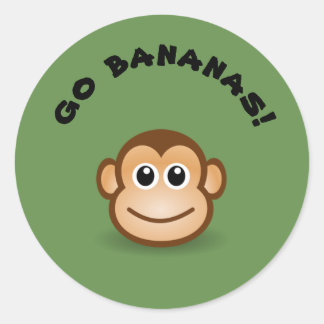 Sticker Rond aller bananes