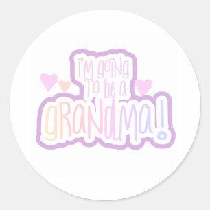 Sticker Rond Aller être une grand-maman