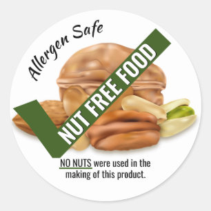 Sticker Rond Allergène de noix d'arachide libre