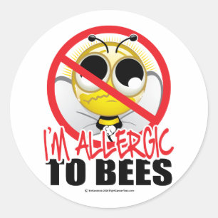 Sticker Rond Allergie d'abeille