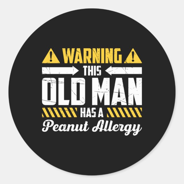 Sticker Rond Allergie De L'Arachide Pour L'Allergie De L'Arachi (Devant)