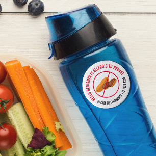 Sticker Rond Allergie des arachides