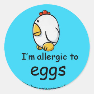 Sticker Rond Allergie des oeufs