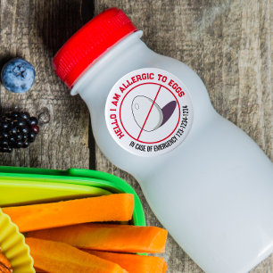 Sticker Rond Allergie des oeufs