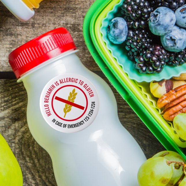 Sticker Rond Allergie gluten (Créateur téléchargé)
