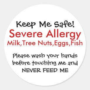 Sticker Rond Allergie grave