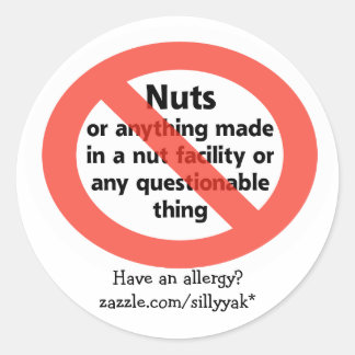 STICKER ROND ALLERGIE NUT