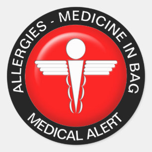 Sticker Rond ALLERGIES - Médecine en sac