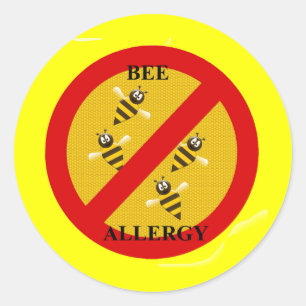 Sticker Rond Allergique aux abeilles
