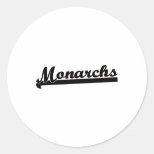 Sticker Rond Allez les Monarchs Football Softll Vendre Sketll T