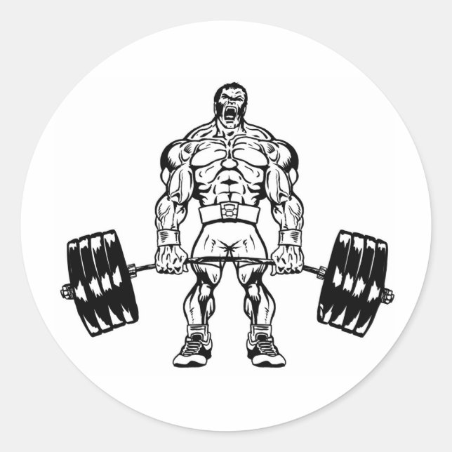 STICKER ROND ALLEZ LOURD OU RENTREZ-VOUS PORTEZ DU LOGO (Devant)