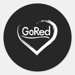 Sticker Rond Allez Rouge pour la sensibilisation à la maladie c