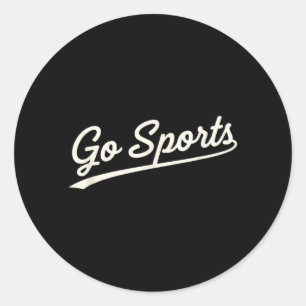 Sticker Rond Allez Sports Drôle de Foot Script Slogan de Fan